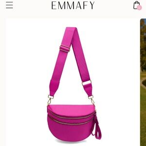 Emmafy GoFree - The Roomiest Crossbody- NWT!!! solid hot pink! Ignore green!